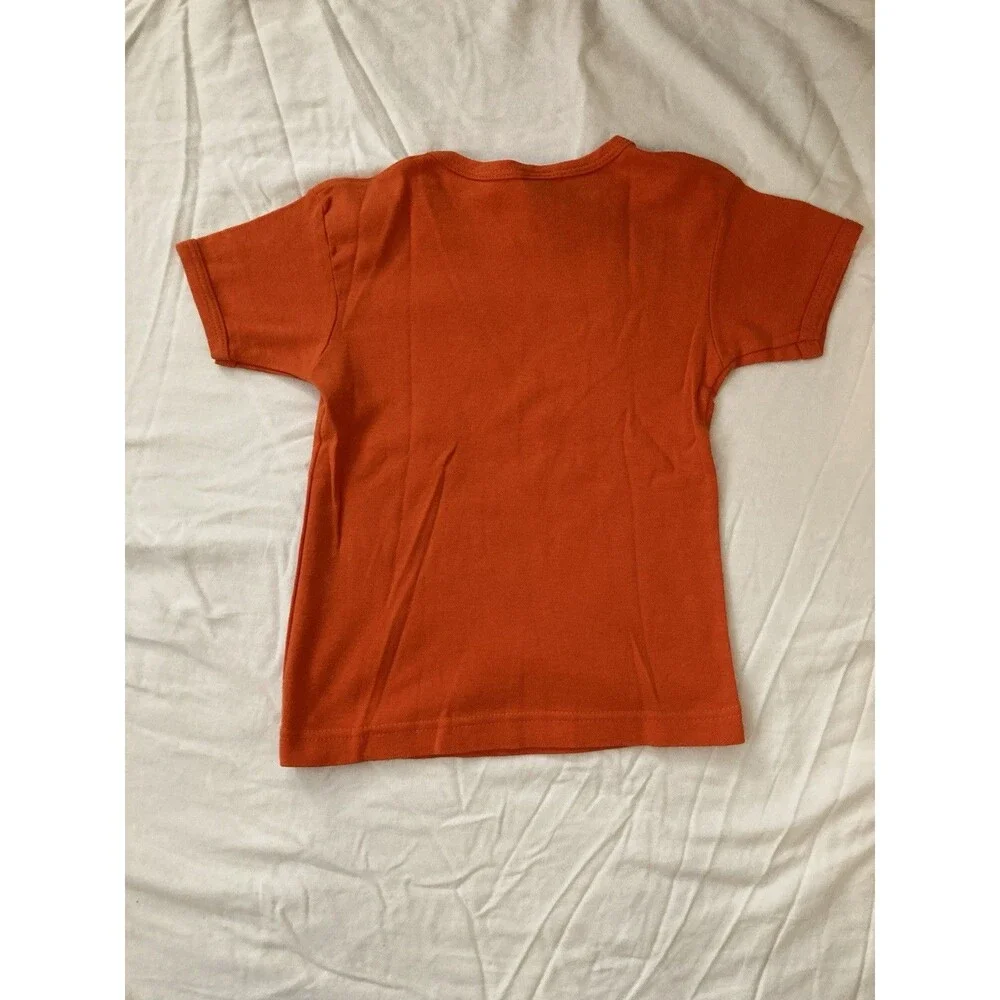Size S Changes girls clothes - 1 piece T shirt | solid orange and text theme